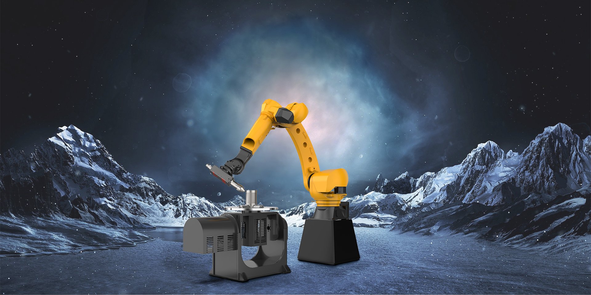 機器人轉臺式激光熔覆設備_熔覆&淬火_金威刻激光切割機-金威刻官方網站